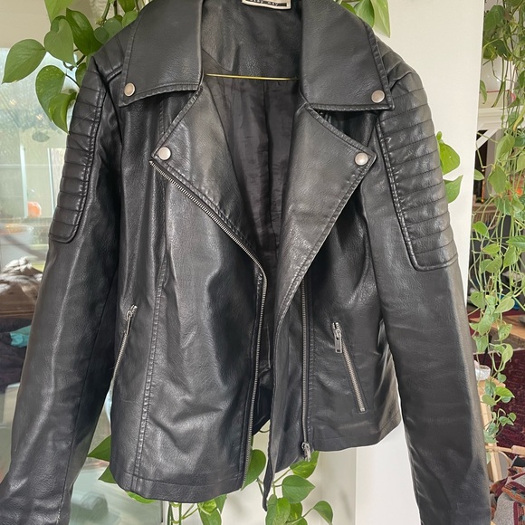 Noisy May Thick Winter Faux Leather Jacket - Picture 3 of 4